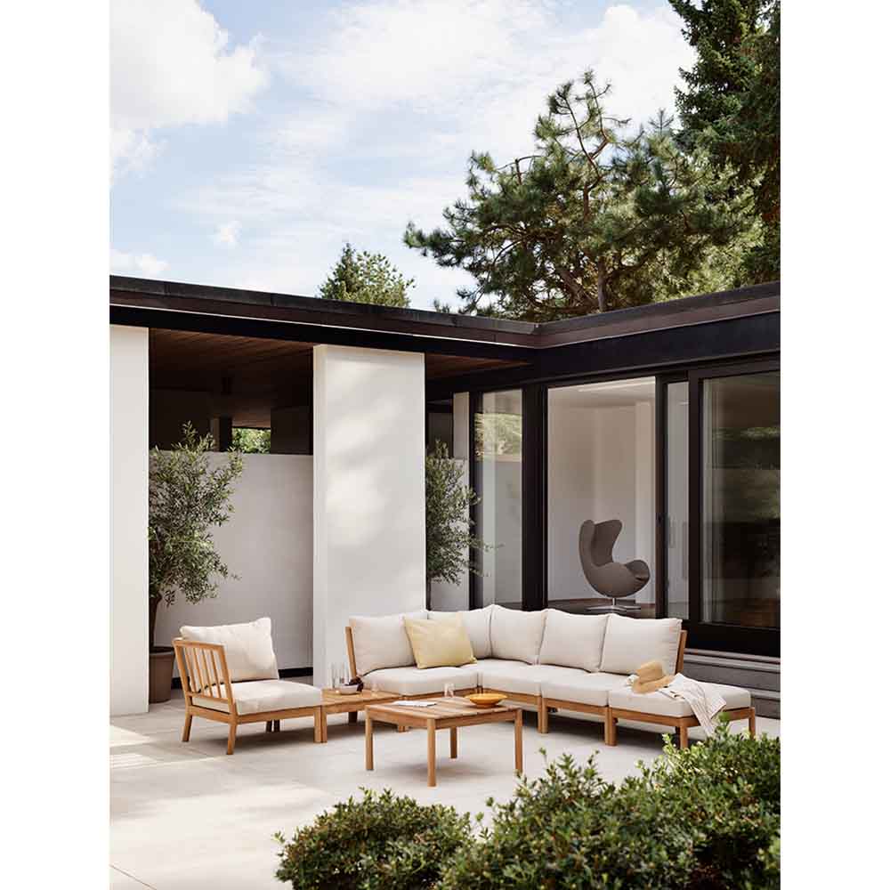 Tradition Outdoor End Module - Teak, Light Sand - Image 6