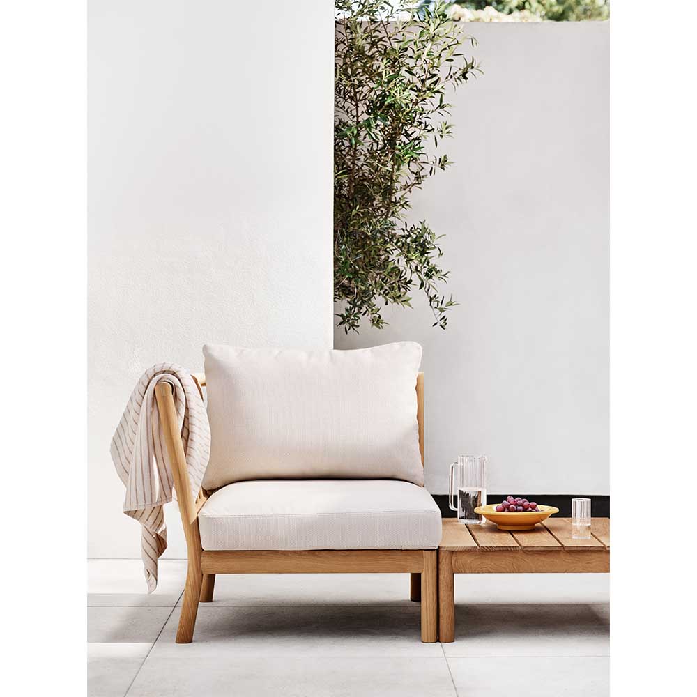 Tradition Outdoor End Module - Teak, Light Sand - Image 7