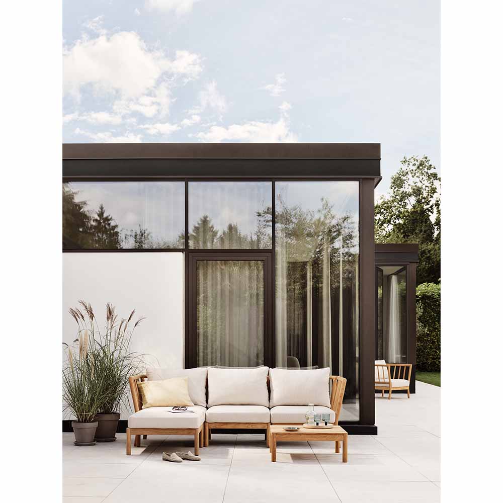 Tradition Outdoor End Module - Teak, Light Sand - Image 9