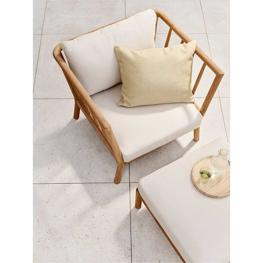 Tradition Outdoor Lounge Chair - Teak, Light Sand - Image 3