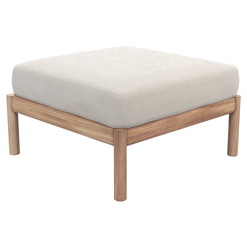 Tradition Outdoor Pouf - Teak, Light Sand
