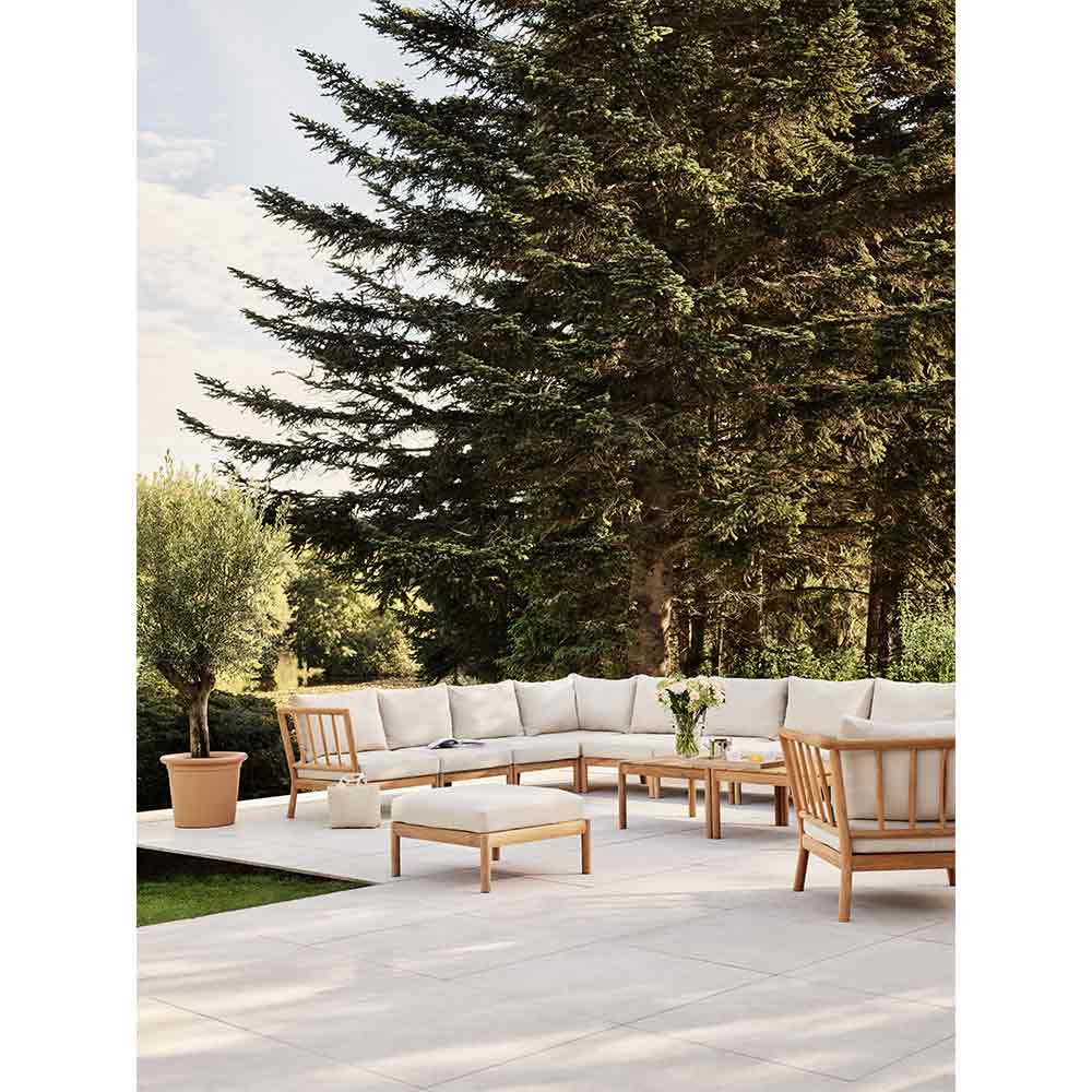 Tradition Outdoor Pouf - Teak, Light Sand - Image 3