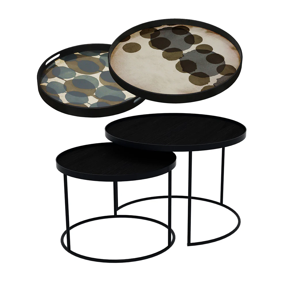 Tray Nesting Tables Low Round - Image 3