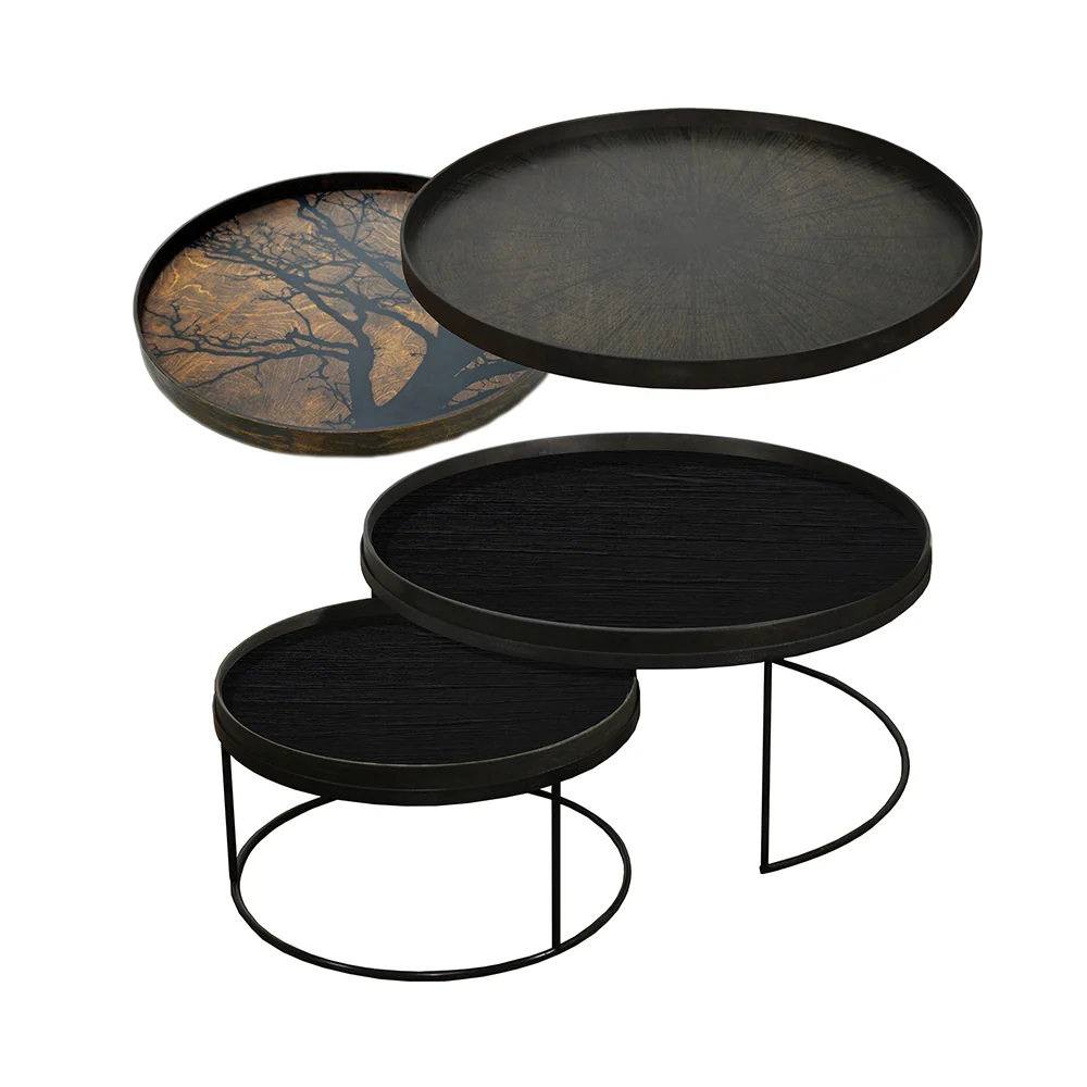 Tray Nesting Tables Low Round XL