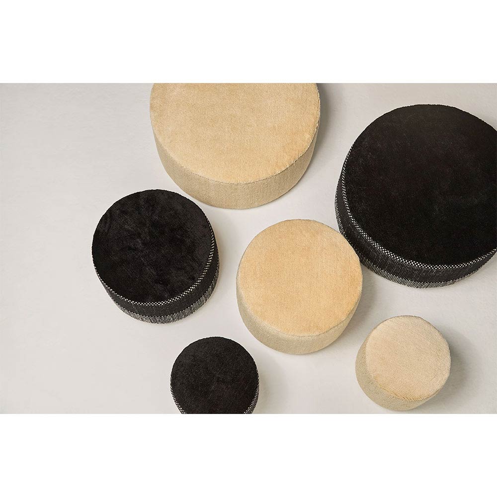 Tres Persian Pouf - Medium, Black - Image 2