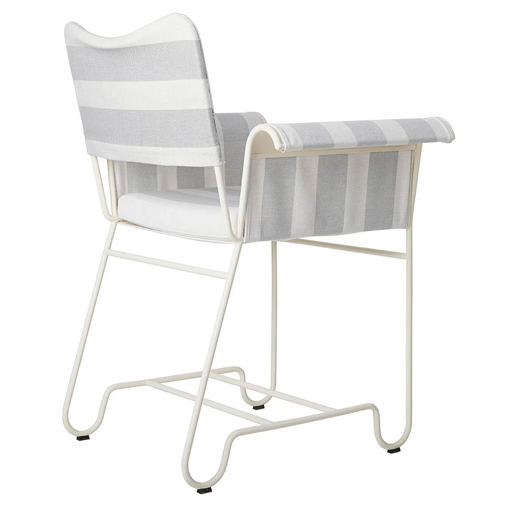 Tropique Dining Chair - Leslie Stripe 20, White Base - Image 3