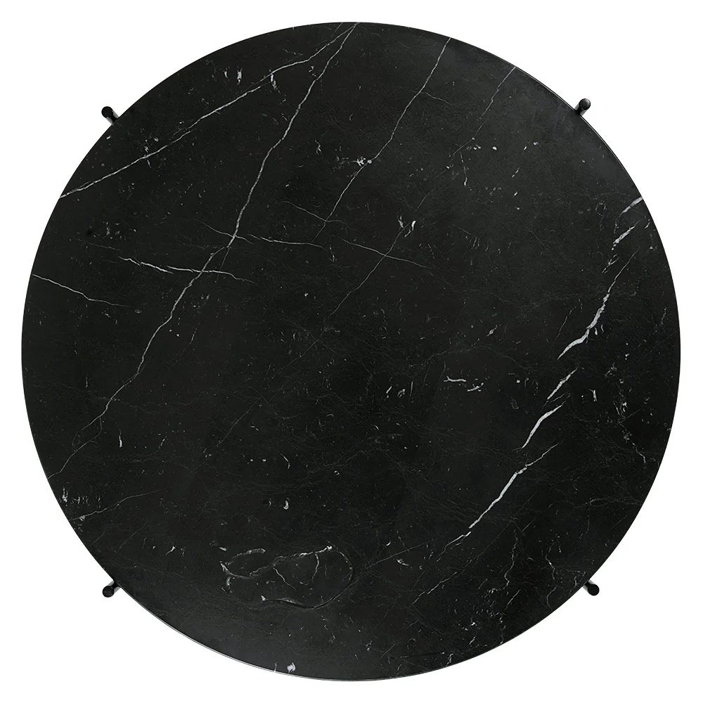 TS Round Coffee Table Medium - Black Marble, Black - Image 2