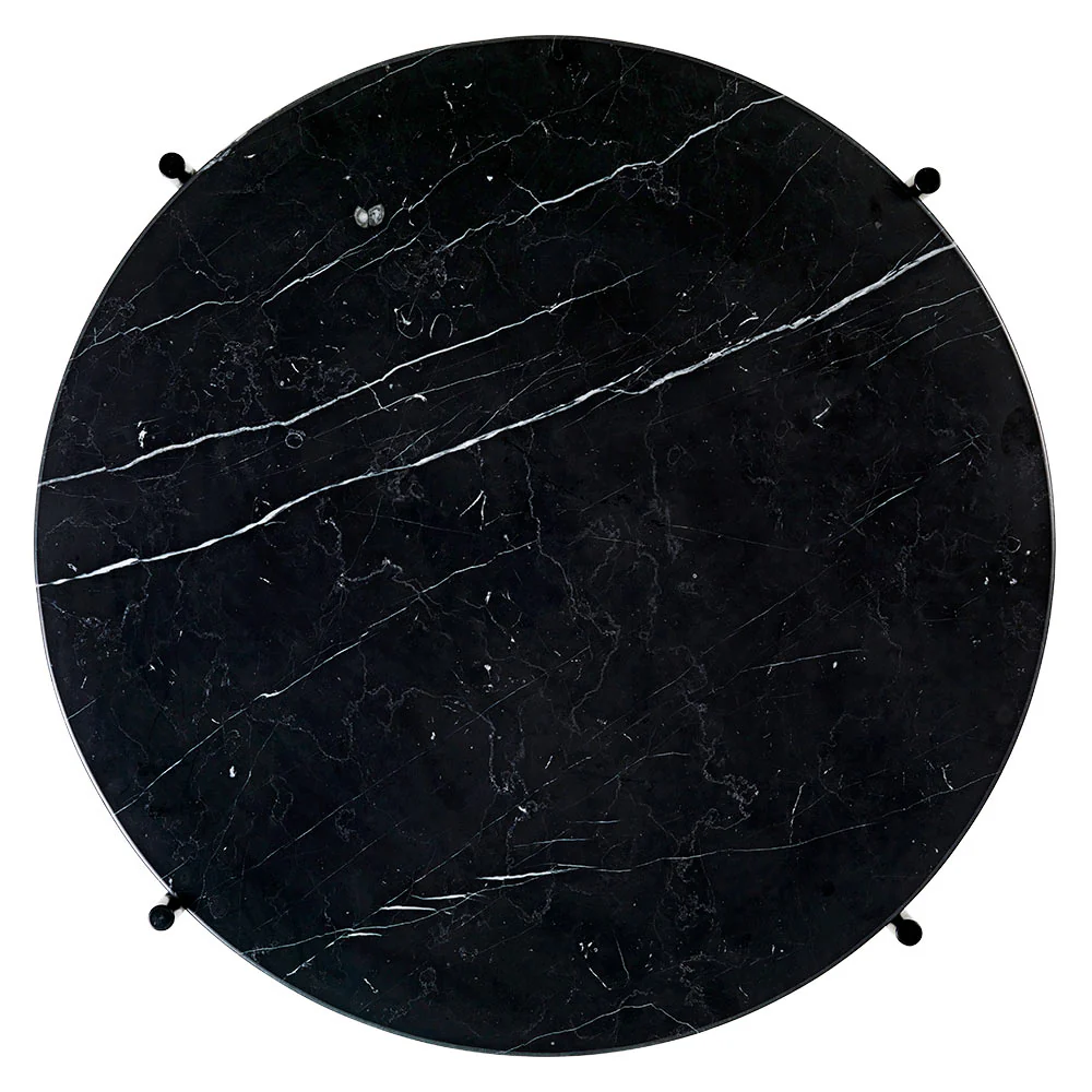 TS Round Coffee Table Small - Black Marble, Black - Image 2