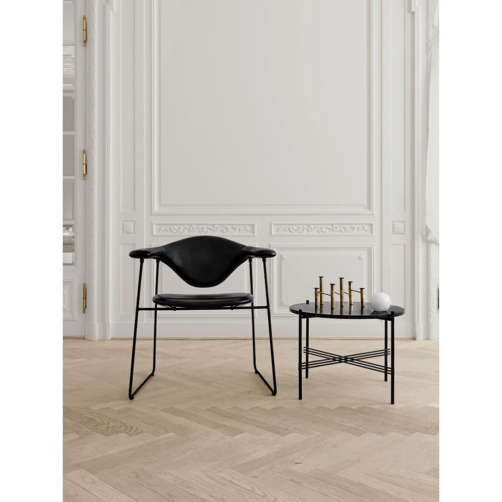 TS Round Coffee Table Small - Black Marble, Black - Image 4