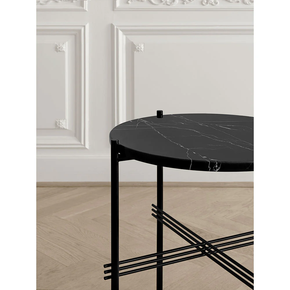 TS Round Coffee Table Small - Brown Marble, Black - Image 10