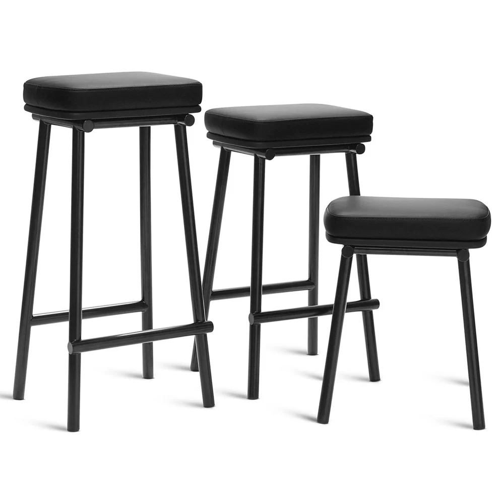 Tubby Tube Upholstered Counter Stool - Savanne Black - Image 7