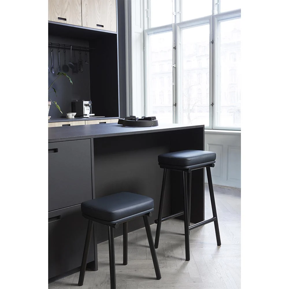 Tubby Tube Upholstered Stool - Savanne Black - Image 3