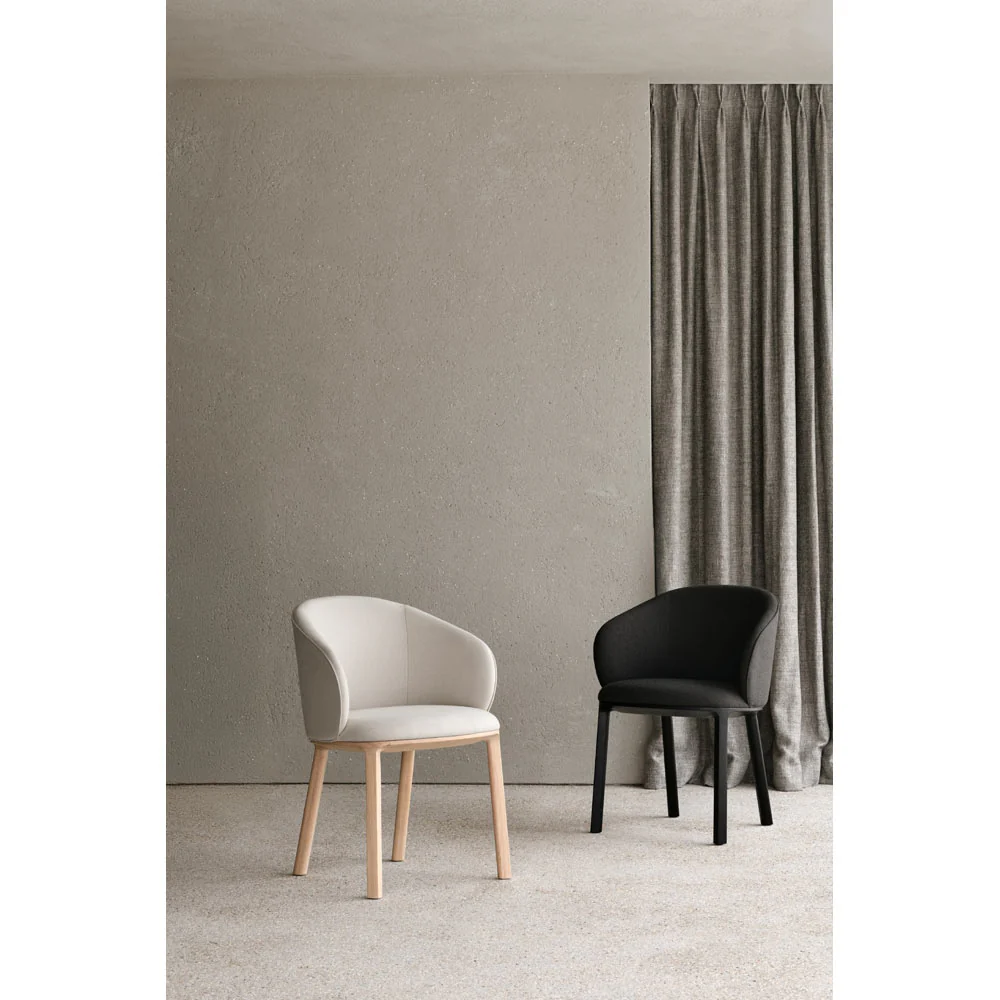 Unda Dining Chair - Charcoal Fabric, Black Oak - Image 10
