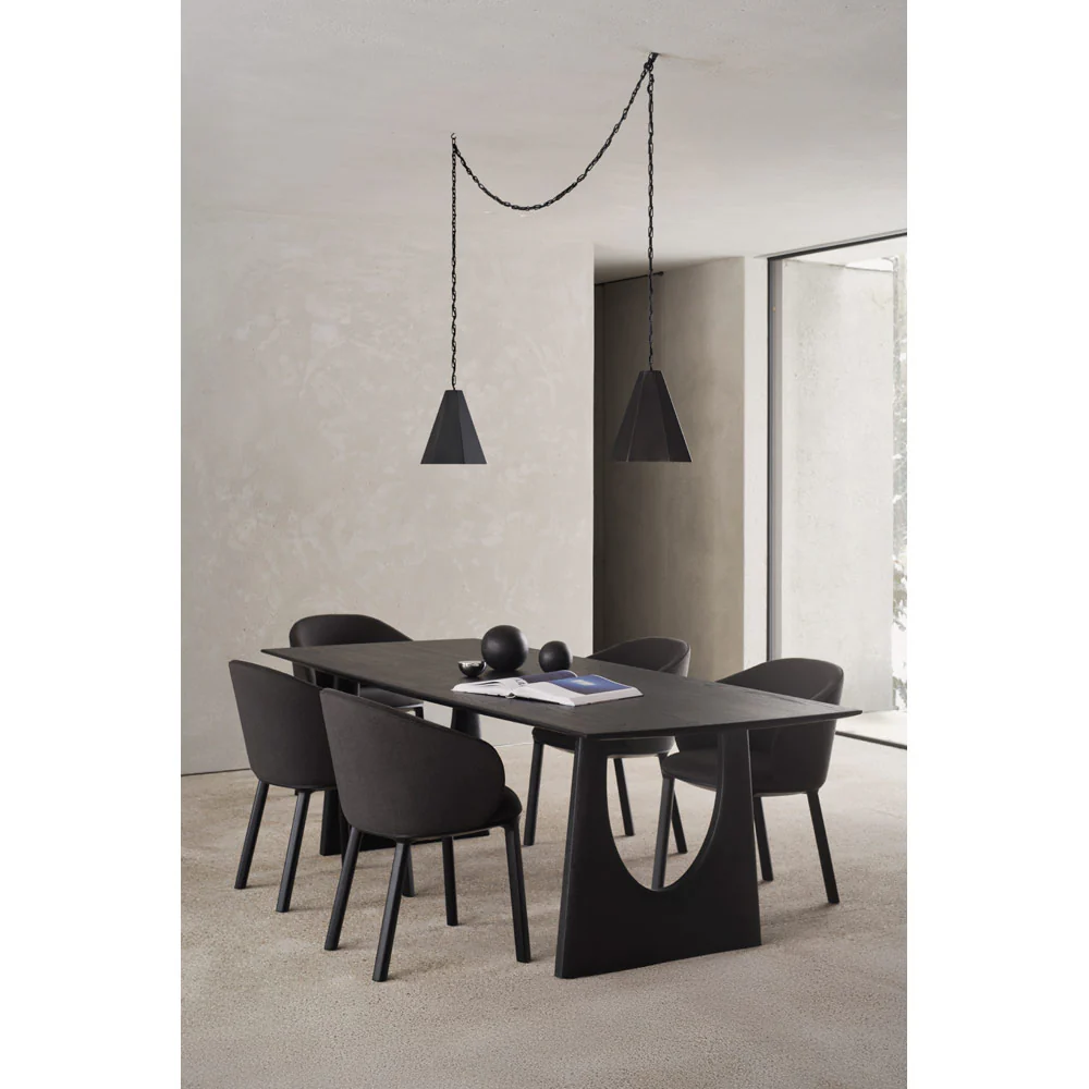 Unda Dining Chair - Charcoal Fabric, Black Oak - Image 12