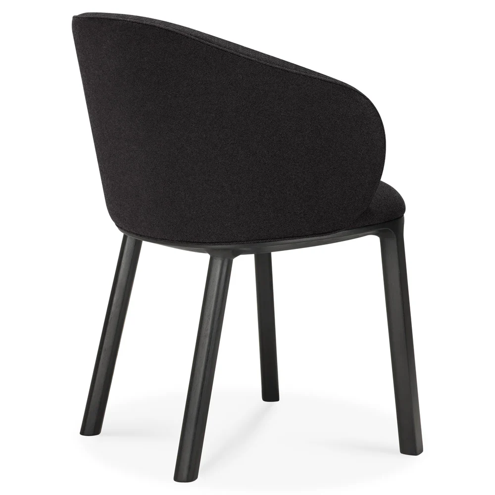 Unda Dining Chair - Charcoal Fabric, Black Oak - Image 4