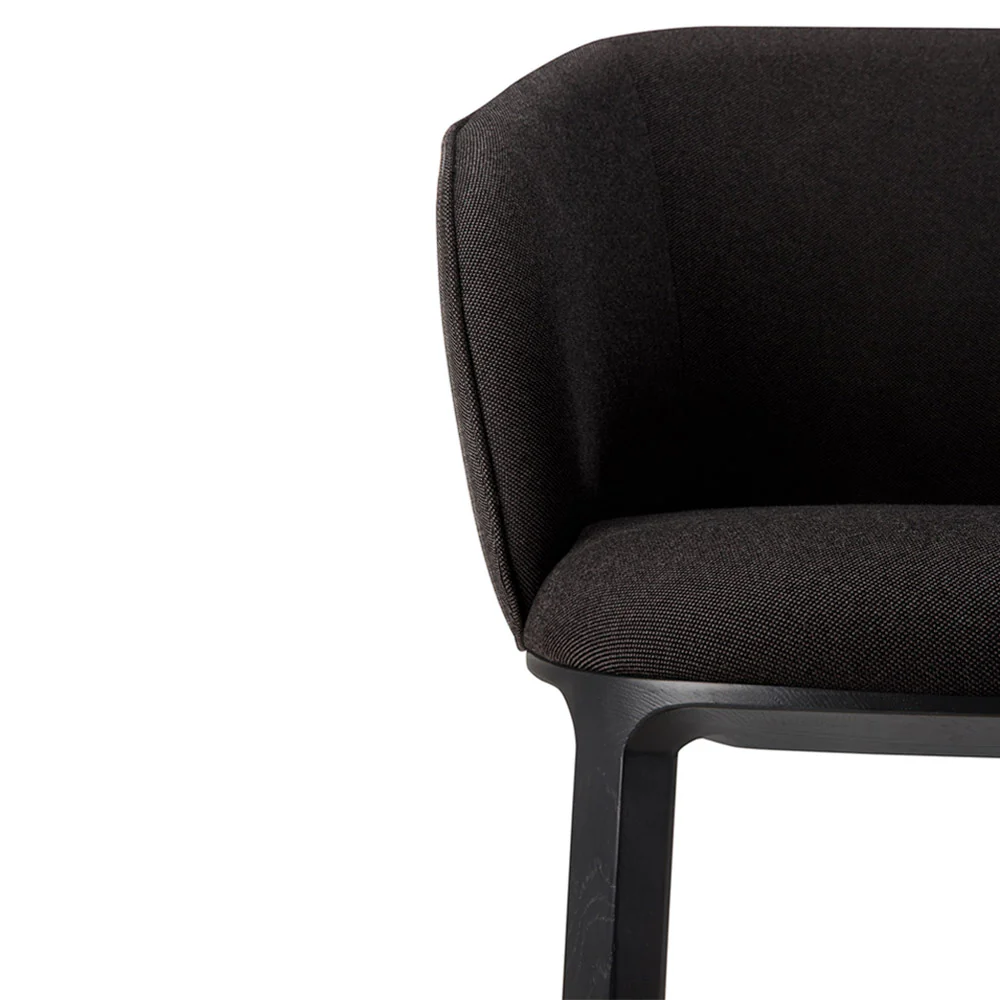 Unda Dining Chair - Charcoal Fabric, Black Oak - Image 5