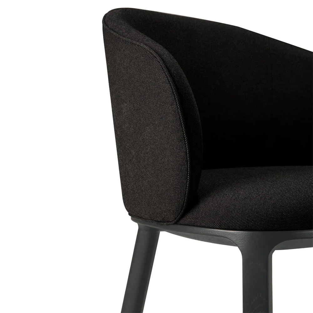Unda Dining Chair - Charcoal Fabric, Black Oak - Image 6