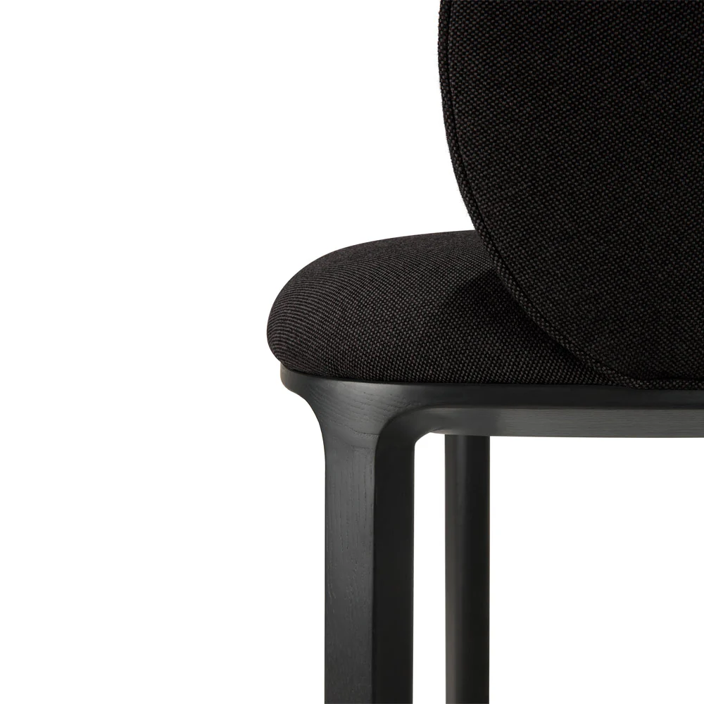 Unda Dining Chair - Charcoal Fabric, Black Oak - Image 7