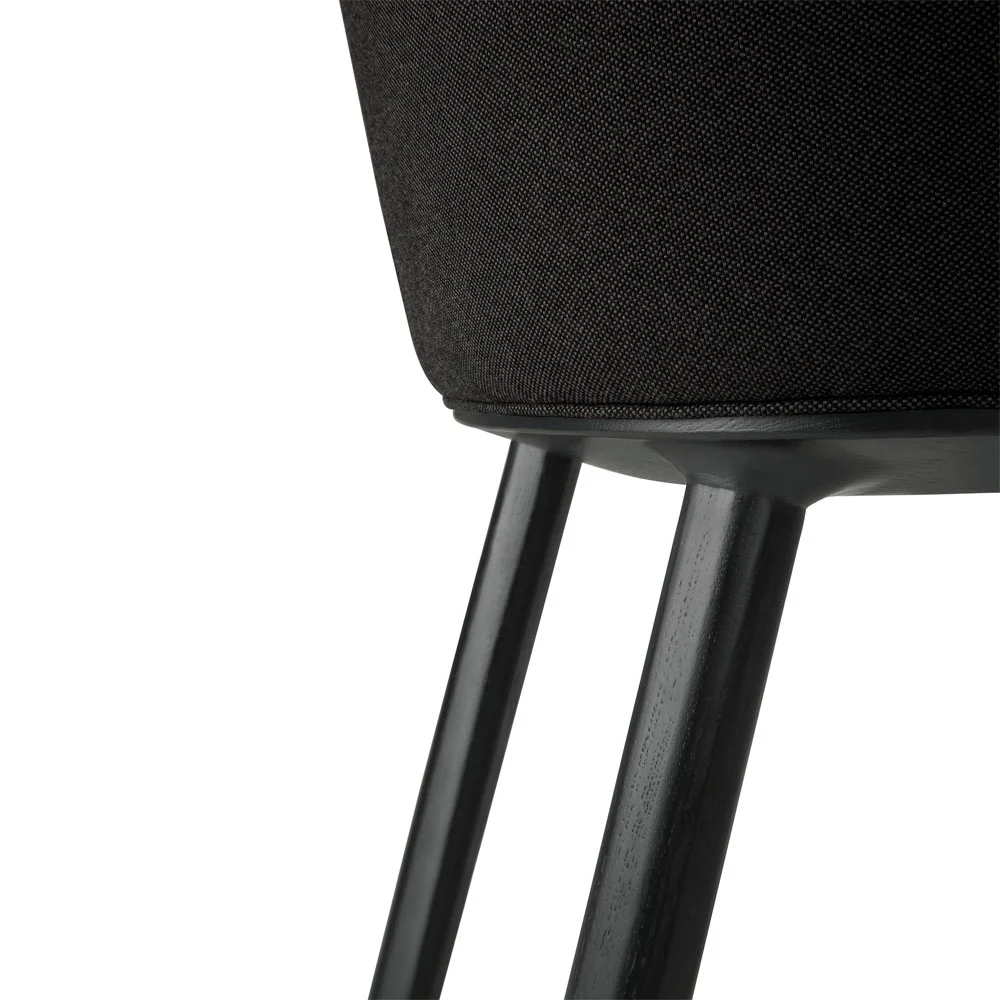 Unda Dining Chair - Charcoal Fabric, Black Oak - Image 8