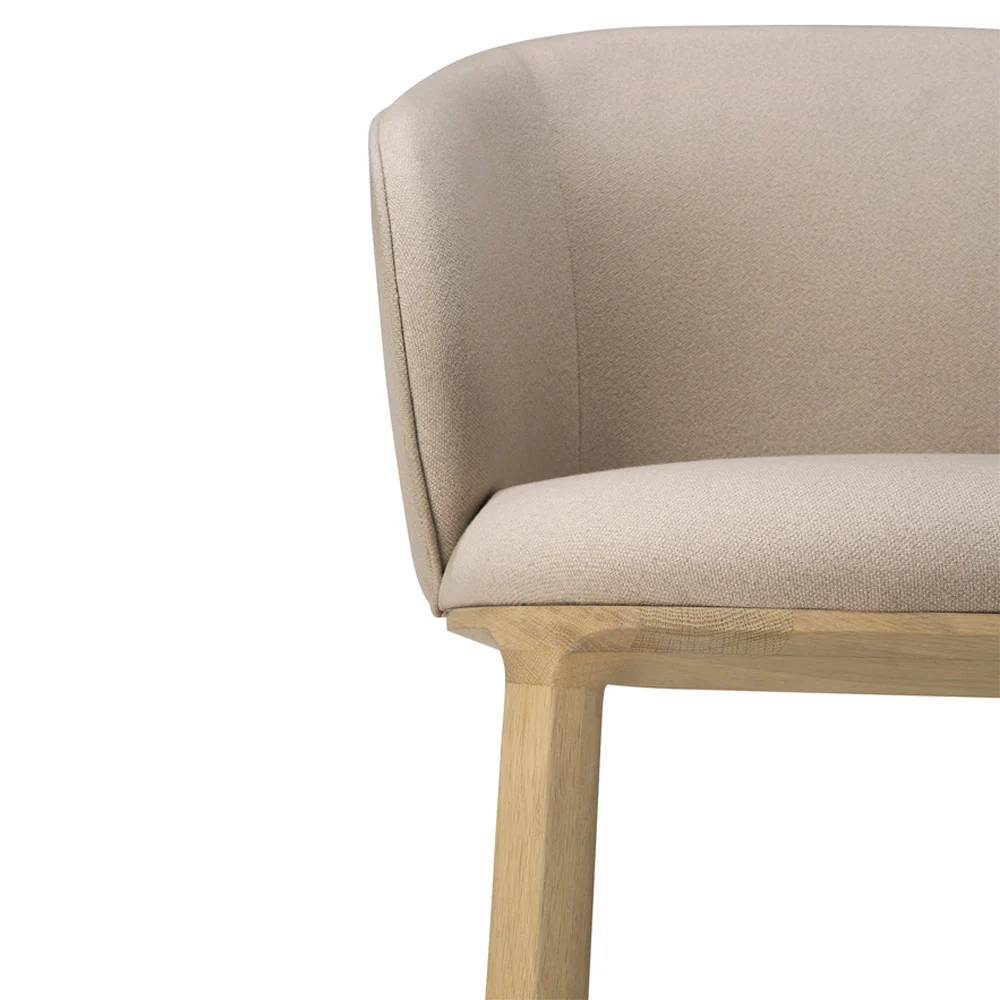 Unda Dining Chair - Salt Fabric, Oak - Image 5