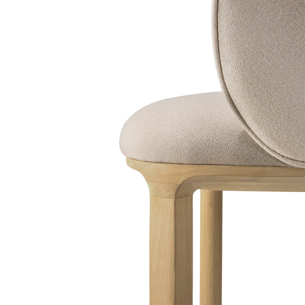 Unda Dining Chair - Salt Fabric, Oak - Image 7