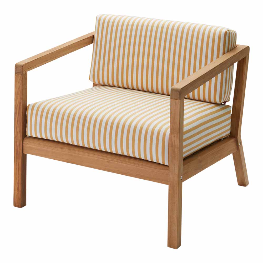 Virkelyst Outdoor Lounge Chair - Golden Yellow Stripe