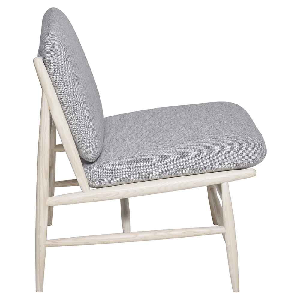 VON Lounge Chair - Gray Fabric Cushion, Natural Ash Frame - Image 3