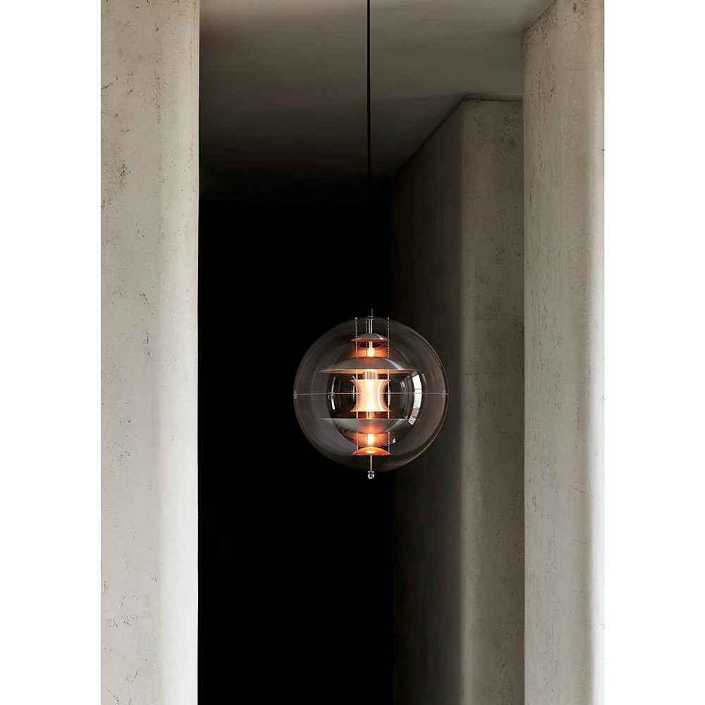 VP Globe Pendant - Brushed Alu, Orange - Image 10