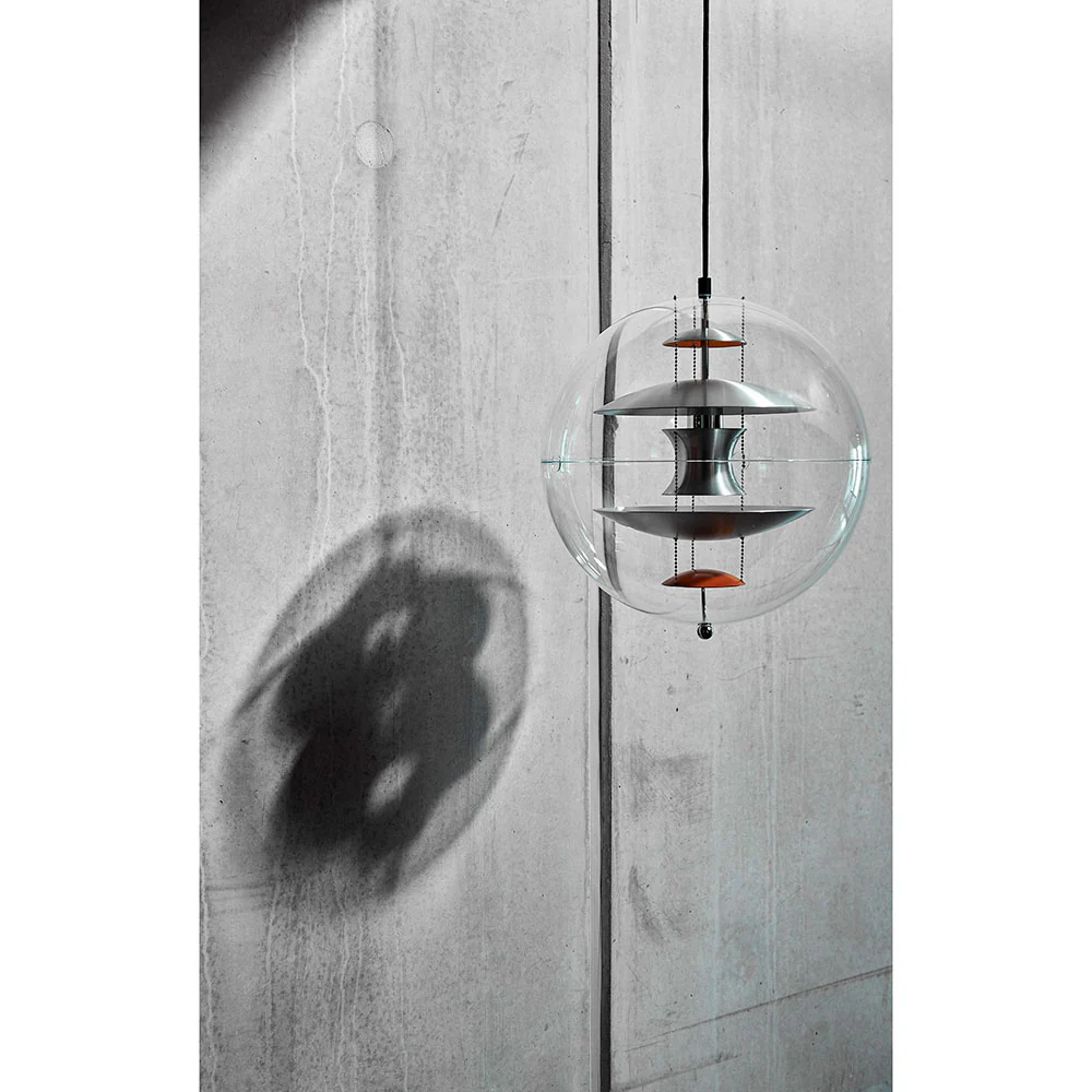 VP Globe Pendant - Brushed Alu, Orange - Image 2