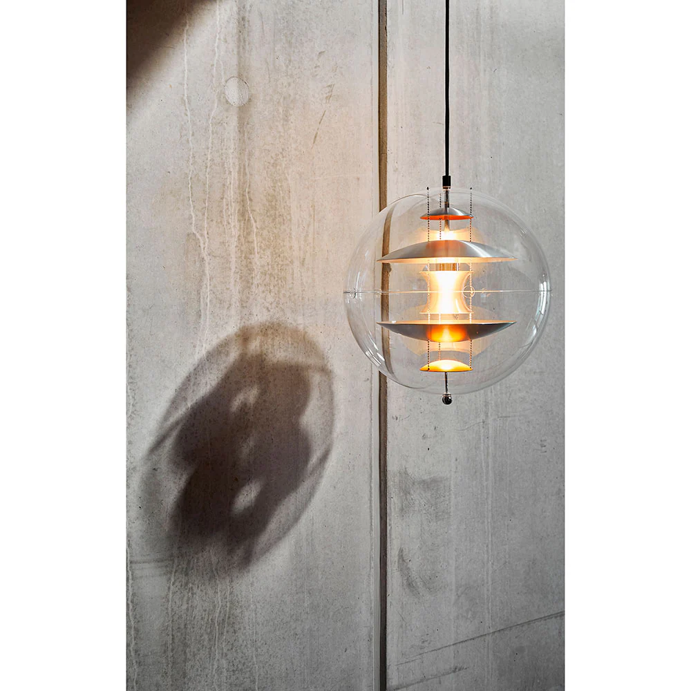 VP Globe Pendant - Brushed Alu, Orange - Image 9
