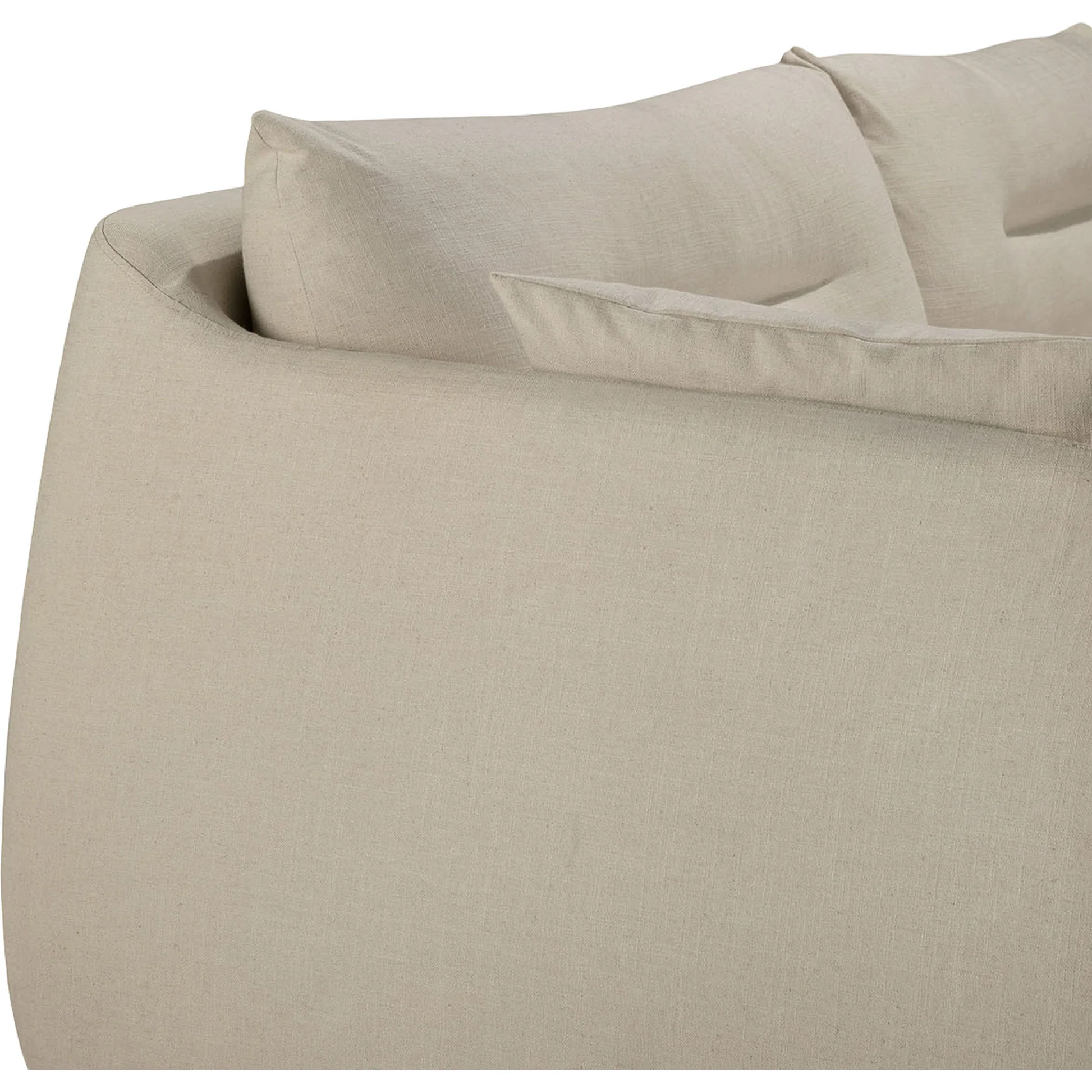 Weave 2 Seater Sofa - Bone, Removable Cover - Image 4