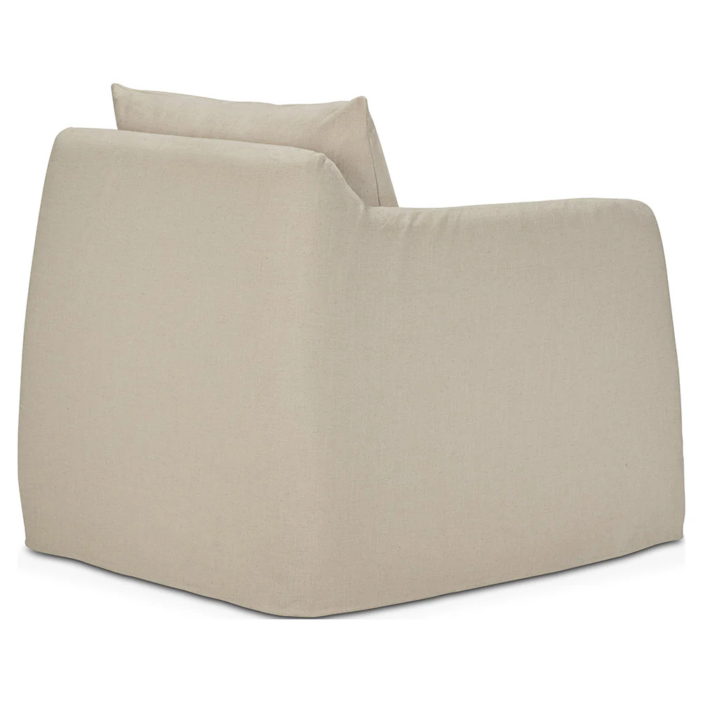 Weave Lounge Chair - Bone, Removable Cover - Image 4