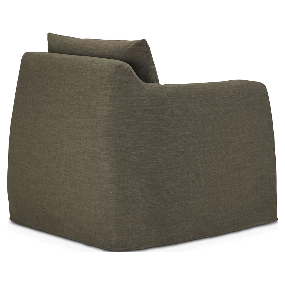 Weave Lounge Chair - Green, Removable Cover - Image 4