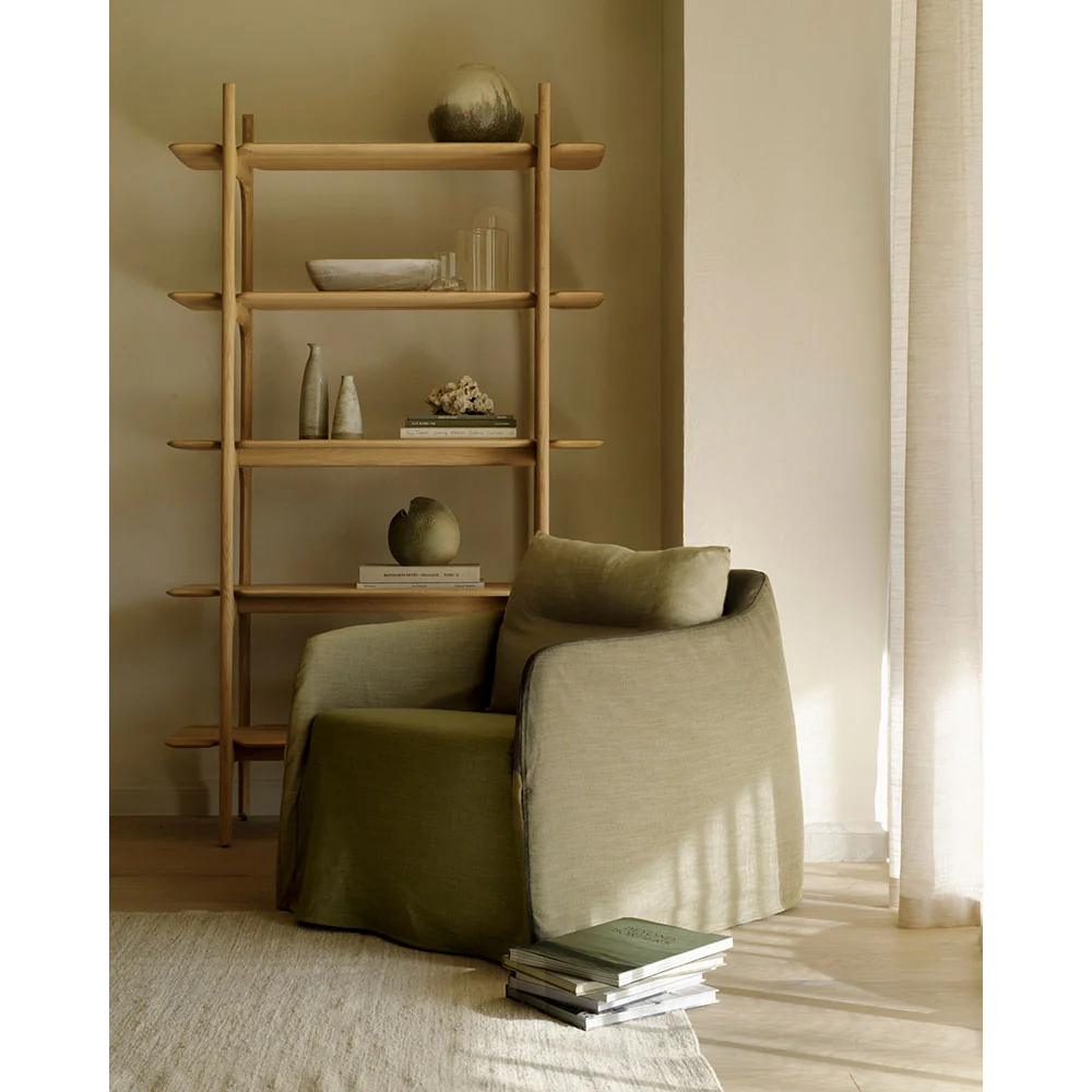 Weave Lounge Chair - Green, Removable Cover - Image 5