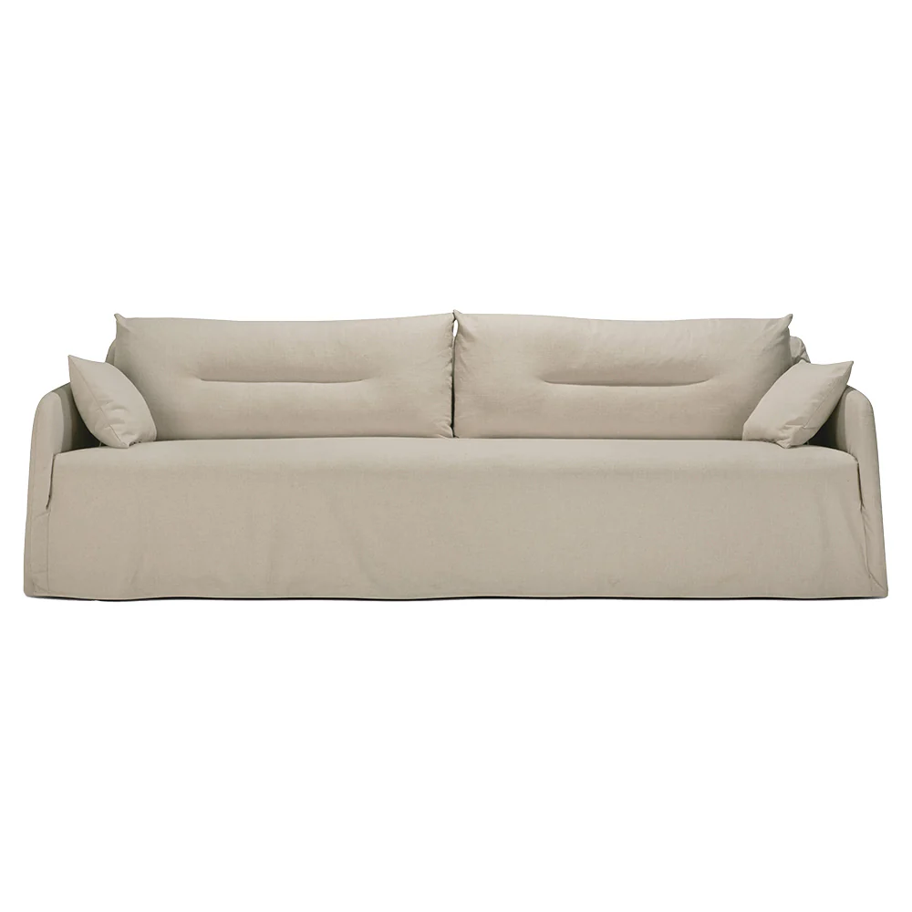 Weave 3 Seater Sofa - Bone, Removable Cover