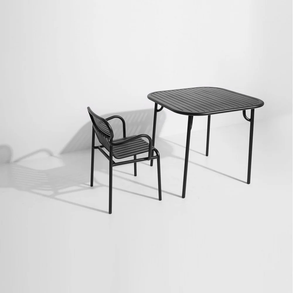 Week-End Square Garden Table - Black - Image 3