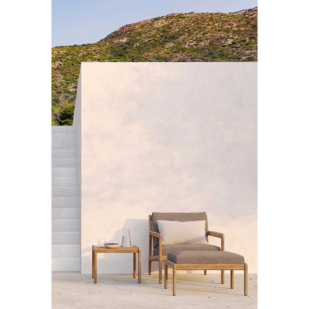 White Boucle Light Outdoor Cushion - Lumbar, Set of 2 - Image 5
