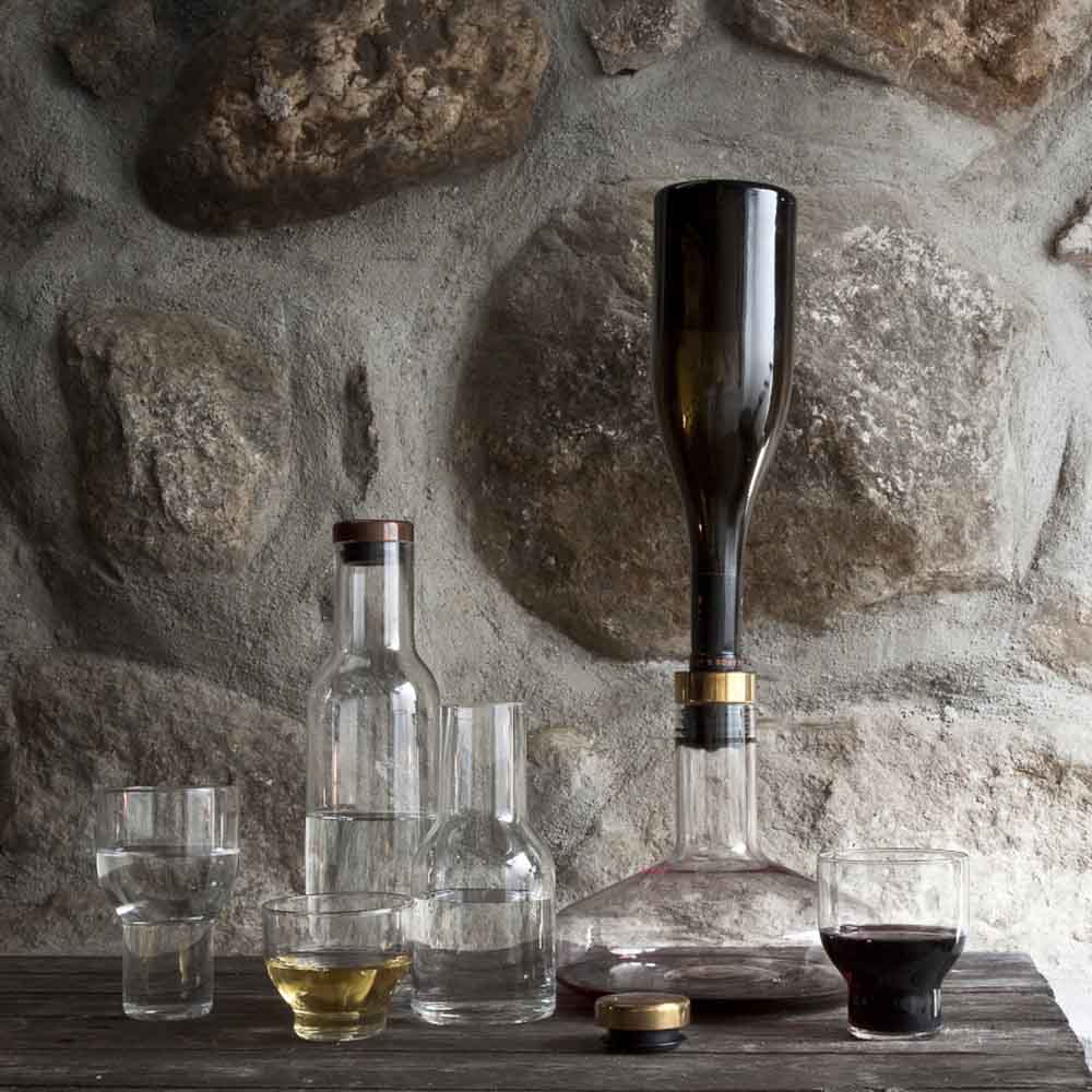 Wine Breather Carafe Deluxe - Clear, Gold - Image 3