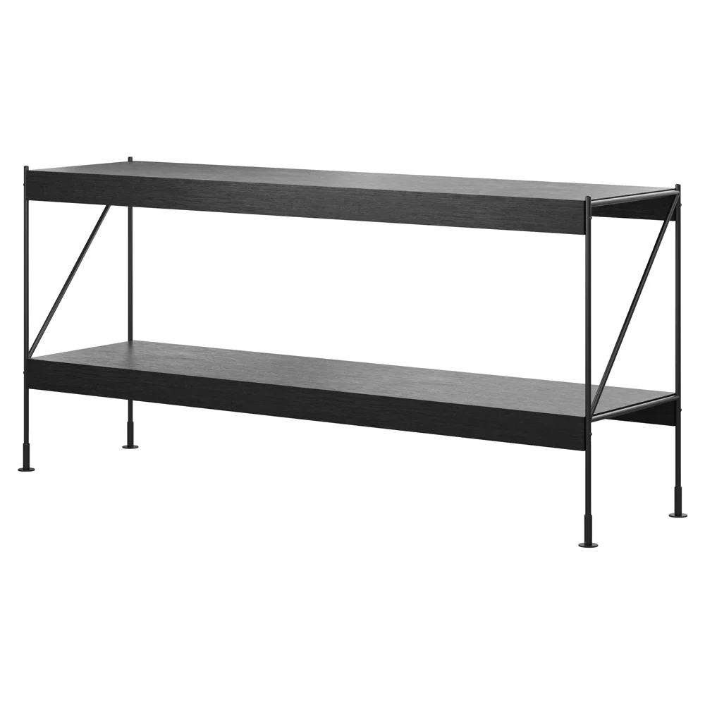 Zet Storage System 27.6''H - Black Steel, Black Oak