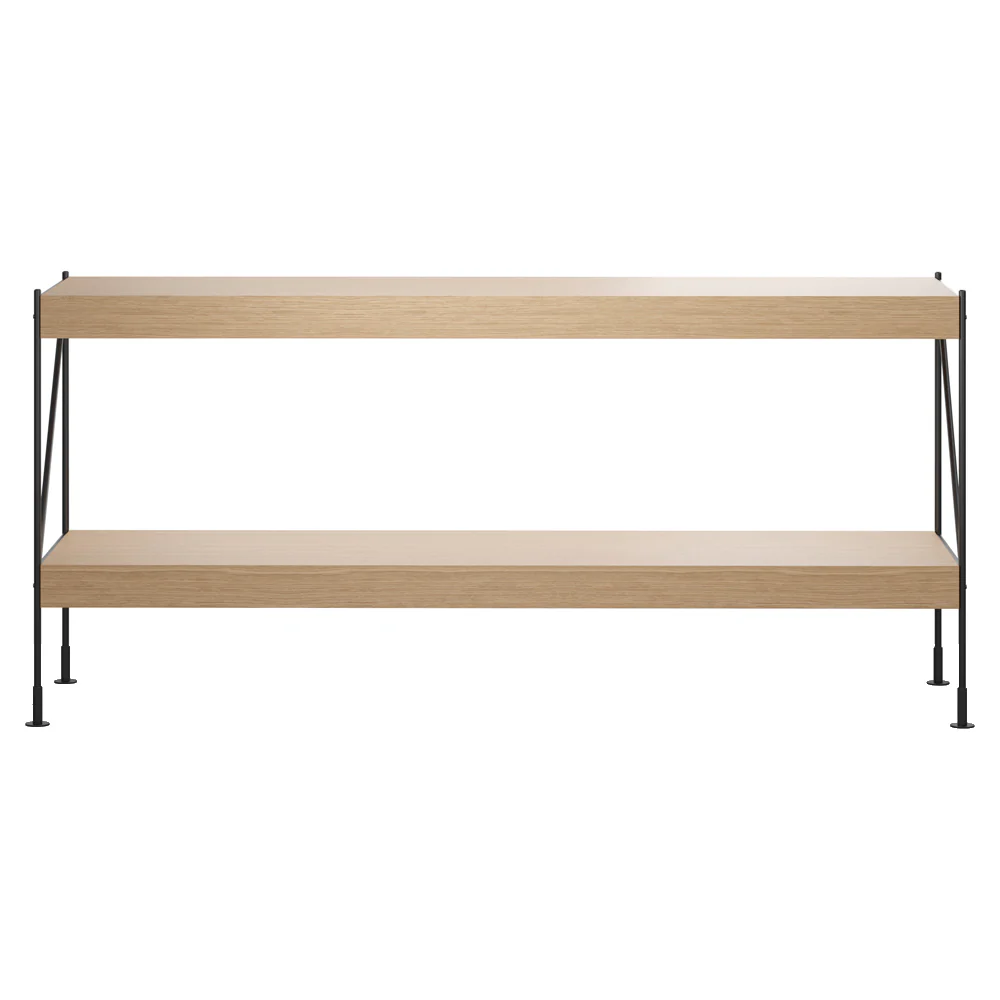 Zet Storage System 27.6''H - Black Steel, Natural Oak - Image 2