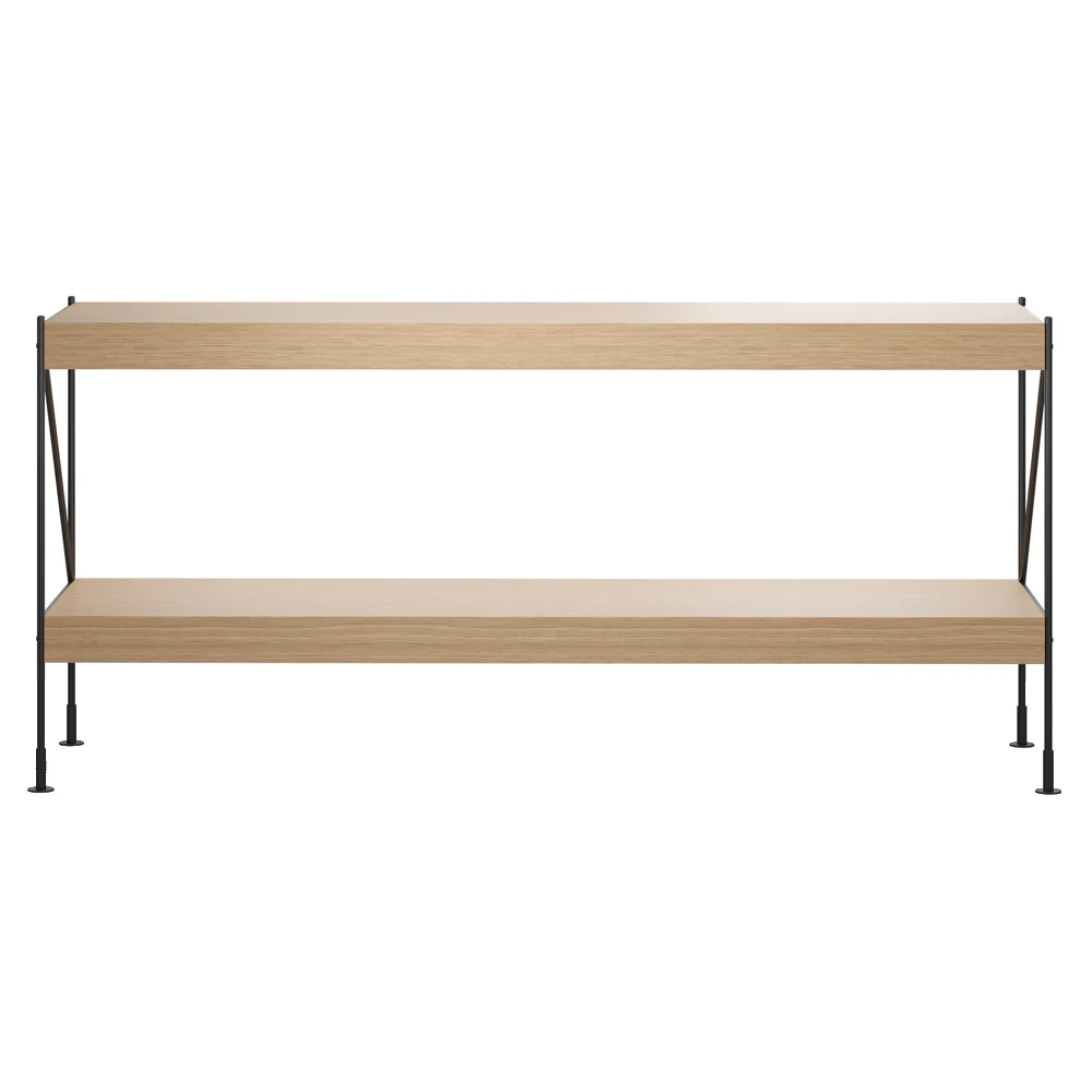Zet Storage System 27.6''H - Black Steel, Natural Oak - Image 3