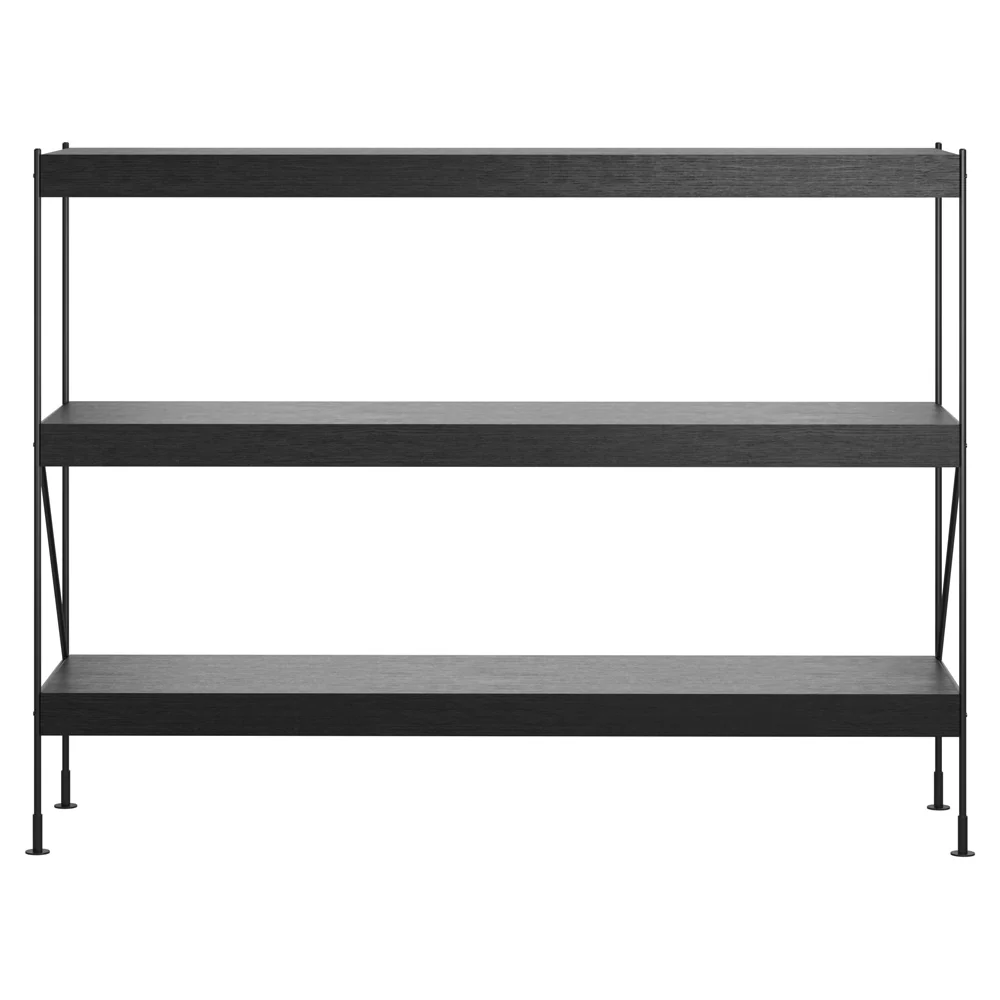 Zet Storage System 44.9''H - Black Steel, Black Oak - Image 3