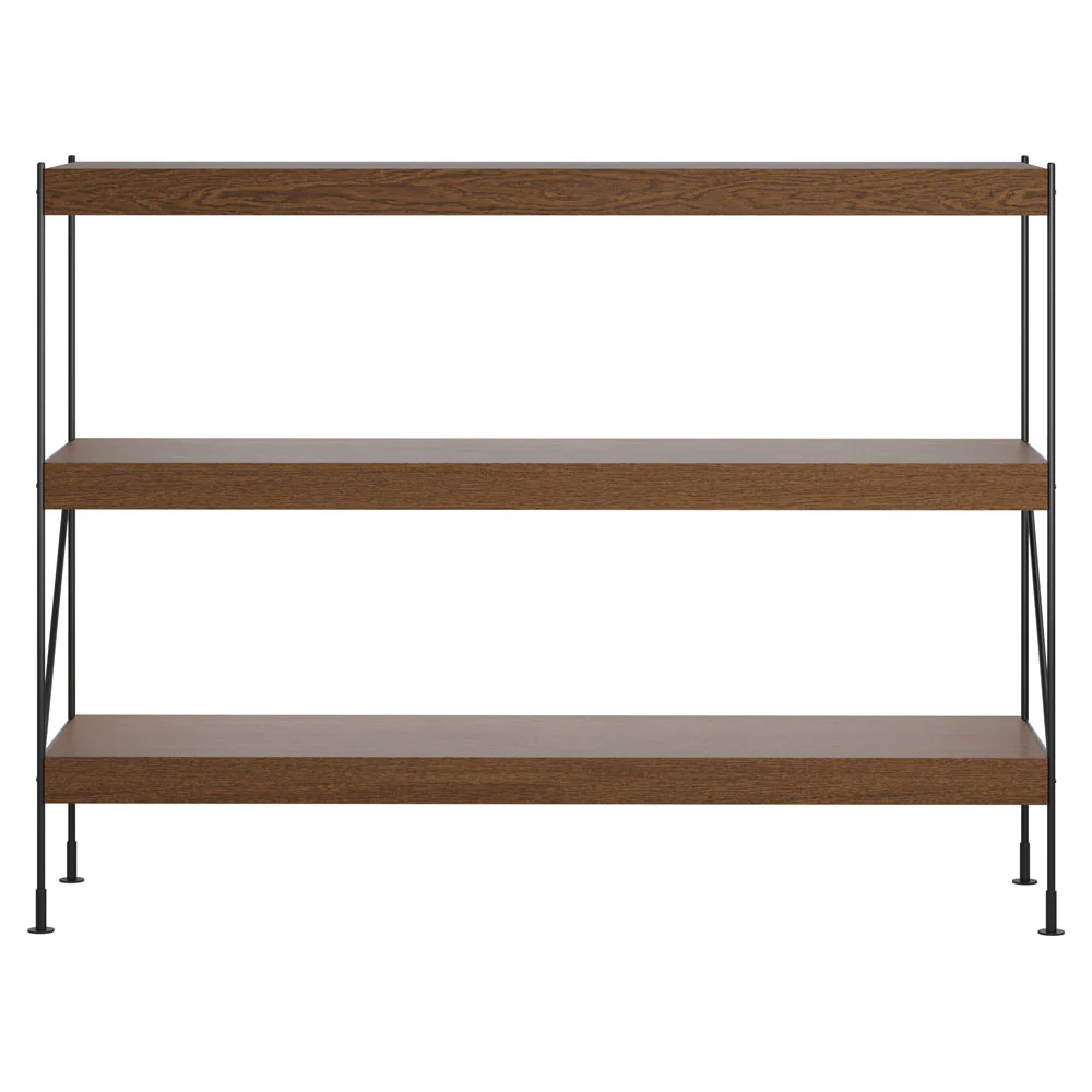 Zet Storage System 44.9''H - Black Steel, Dark Stained Oak - Image 2