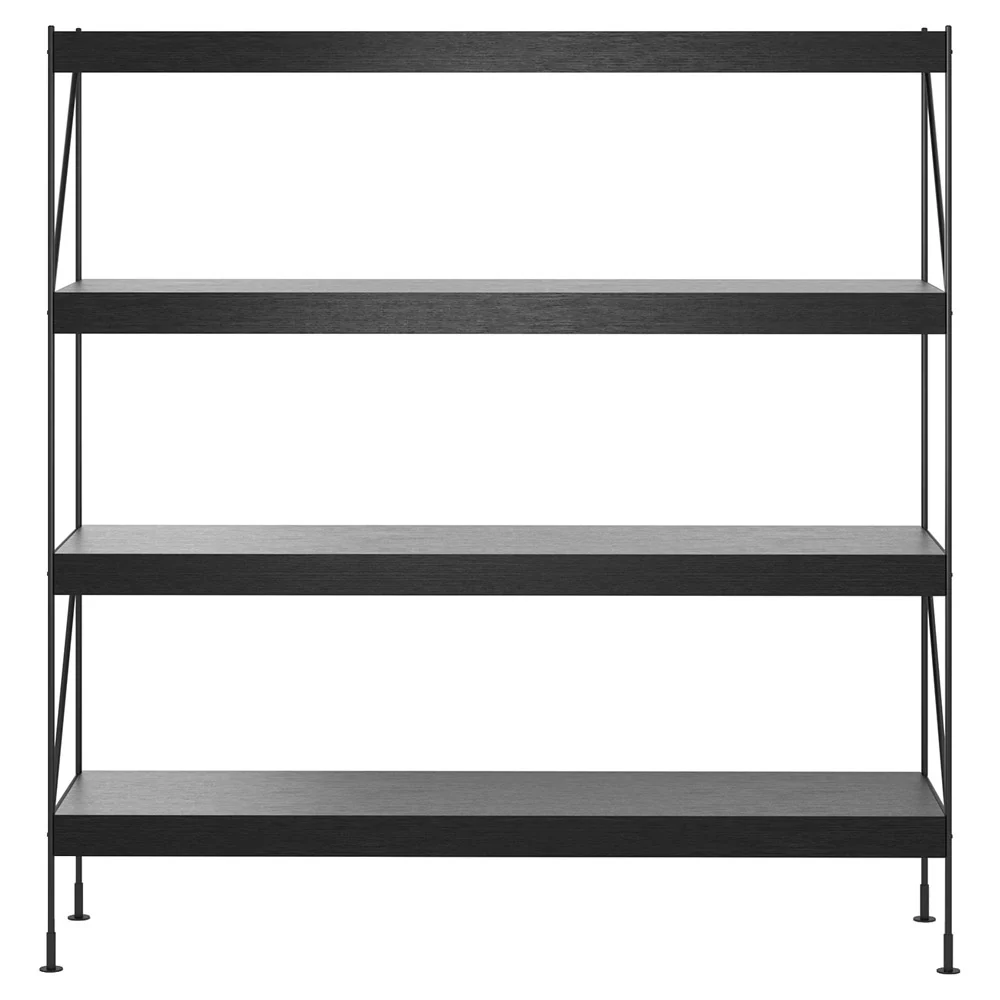 Zet Storage System 62.2''H - Black Steel, Black Oak - Image 2