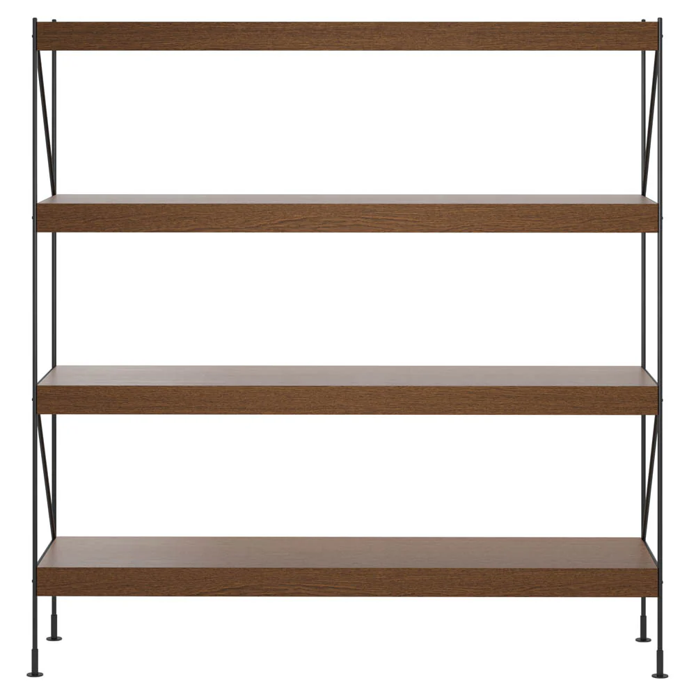 Zet Storage System 62.2''H - Black Steel, Dark Stained Oak - Image 3